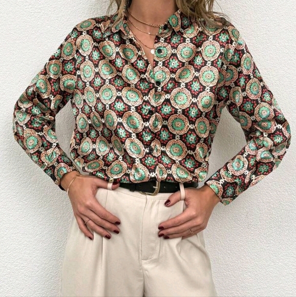 All-Over Printed Long Sleeve Shirt - Picture 4 of 4